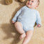 Newborn Onesie LS Seashell Blue