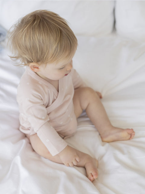 Newborn Onesie LS Seashell Pink