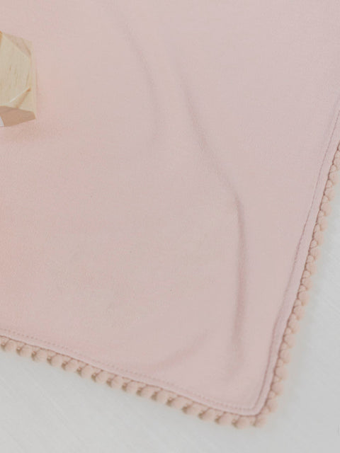Bamboo Organic Cotton Swaddle Blanket - Seashell Pink