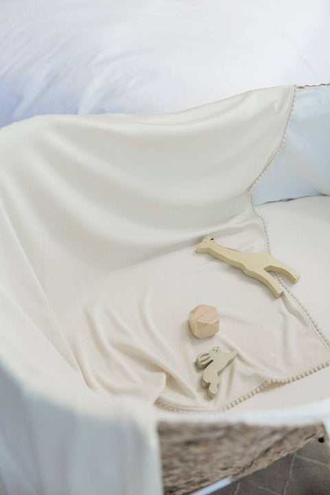 Bamboo Organic Cotton Swaddle Blanket - Safari Sand