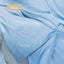 Bamboo Organic Cotton Swaddle Blanket - Seashell Blue (Personalized)