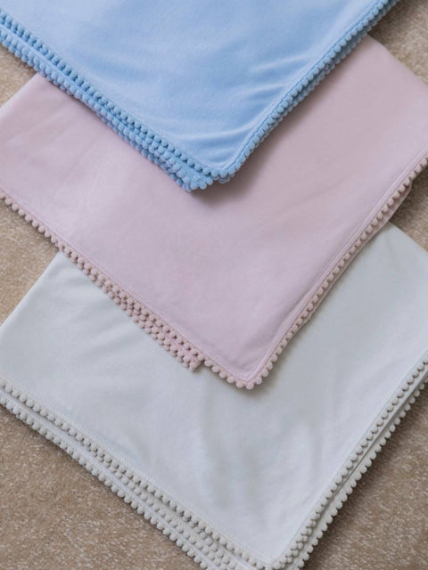 Bamboo Organic Cotton Swaddle Blanket - Seashell Blue