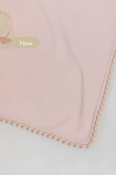 Bamboo Organic Cotton Swaddle Blanket - Seashell Pink