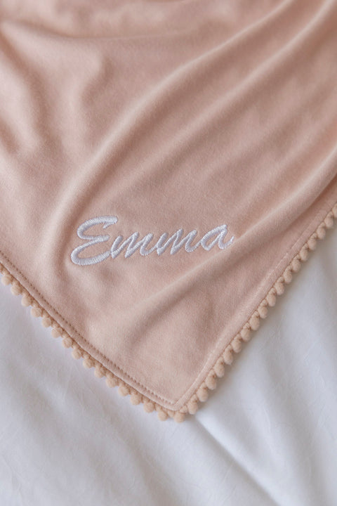 Bamboo Organic Cotton Swaddle Blanket - Seashell Pink